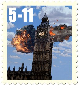 James Cauty Stamps of Mass Destruction Big Ben Guy Fawkes